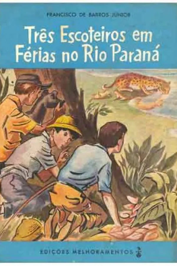 Capa de Três escoteiros em férias no rio Paraná
