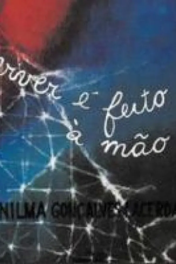 Capa de Viver é feito à mão, viver é risco em vermelho.