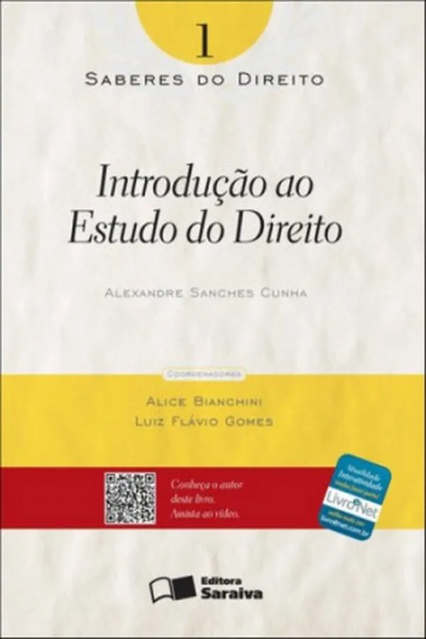 Capa de Introdução Ao Estudo do Direito - Col. Saberes do Direito - Vol. 1