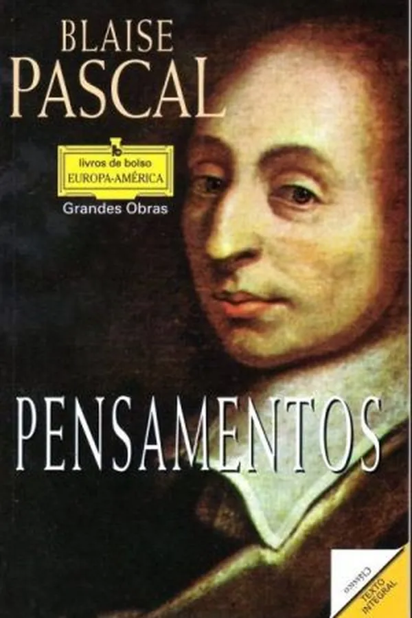 Capa de Blaise Pascal - Pensamentos