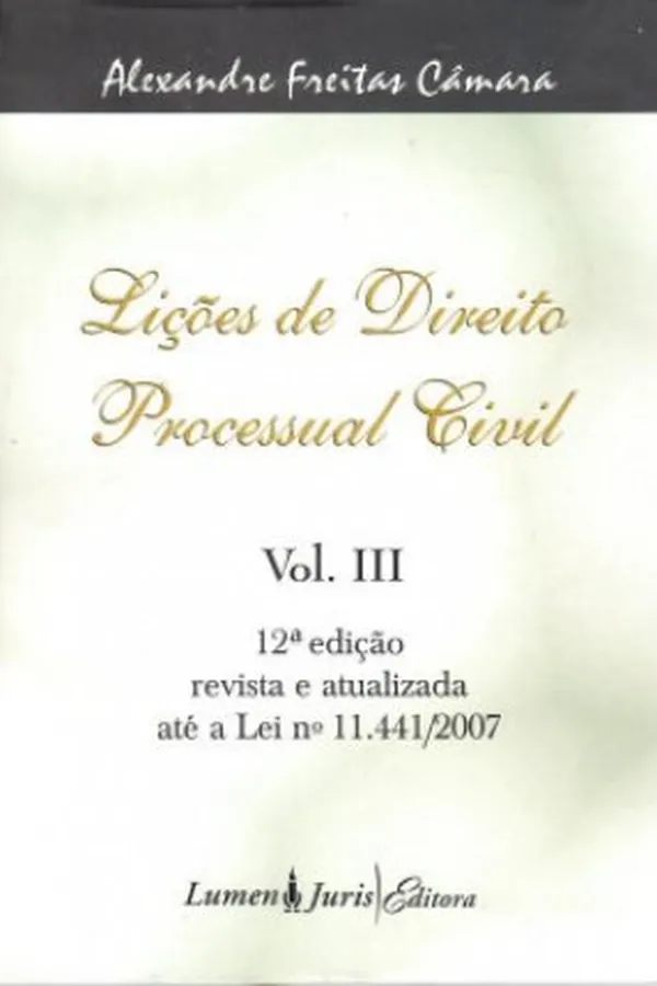 Capa de Lições de Direito Processual Civil