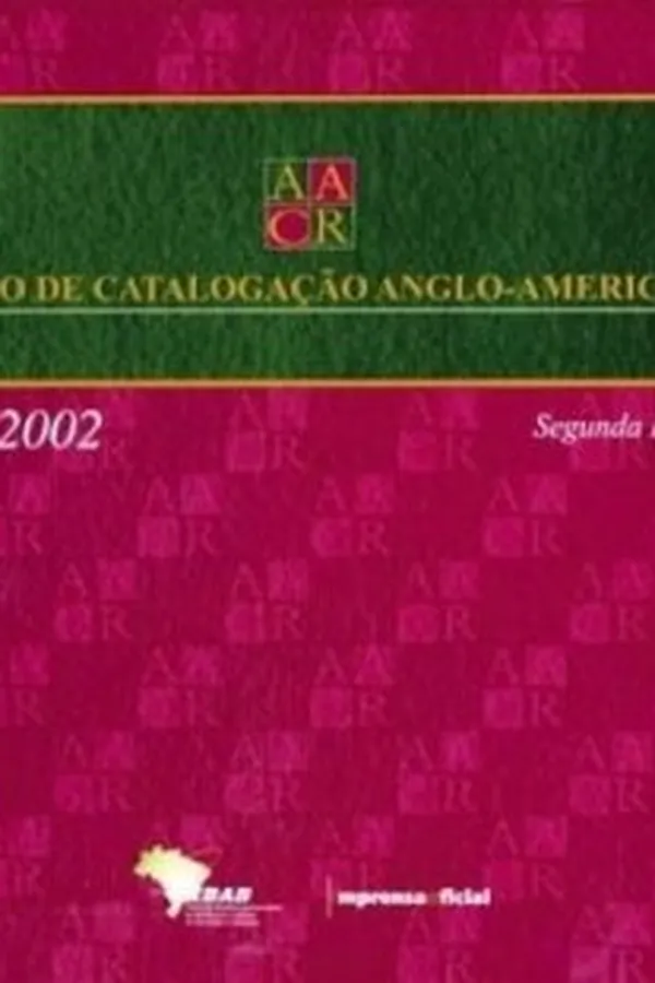 Capa de Código de Catalogação Anglo Americano AACR2