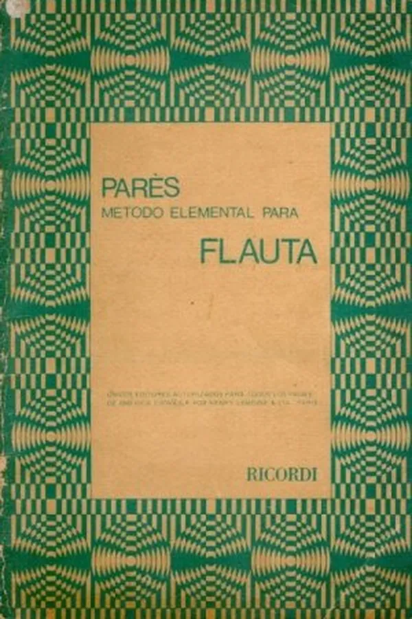 Capa de Parès - Método Elemental para Flauta