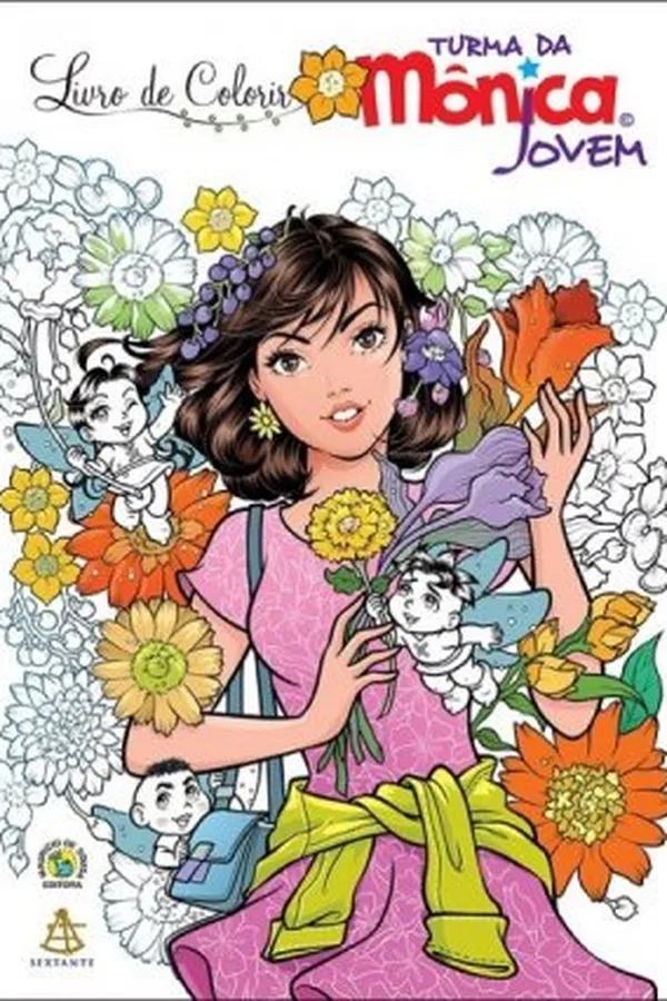 Capa de Livro de Colorir - Turma da Mônica Jovem