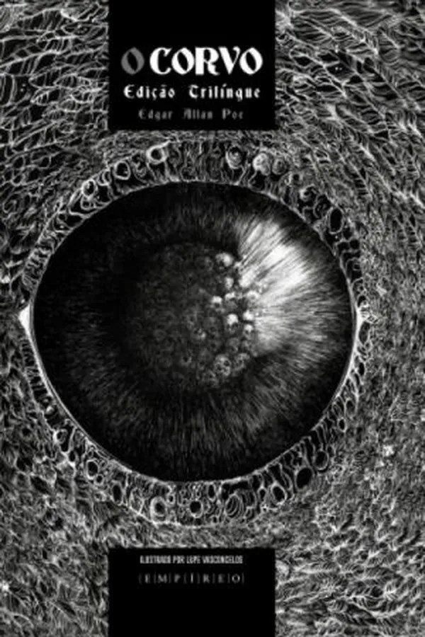 Capa de O Corvo: edição trilíngue