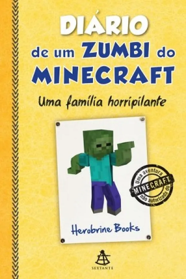 Capa de Diário de um zumbi do Minecraft