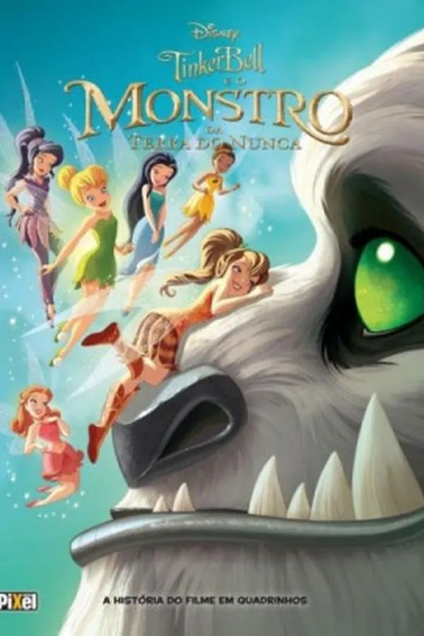 Capa de Tinker Bell e o Monstro da Terra do Nunca. A História do Filme em Quadrinhos