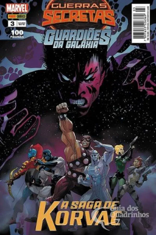 Capa de Guerras Secretas: Guardiões da Galáxia # 3