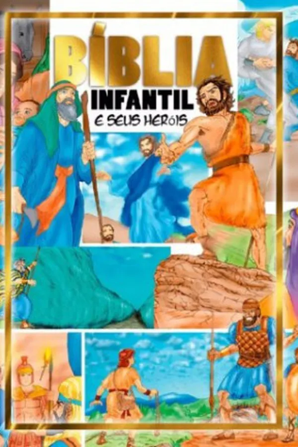 Capa de Bíblia Infantil e Seus Heróis