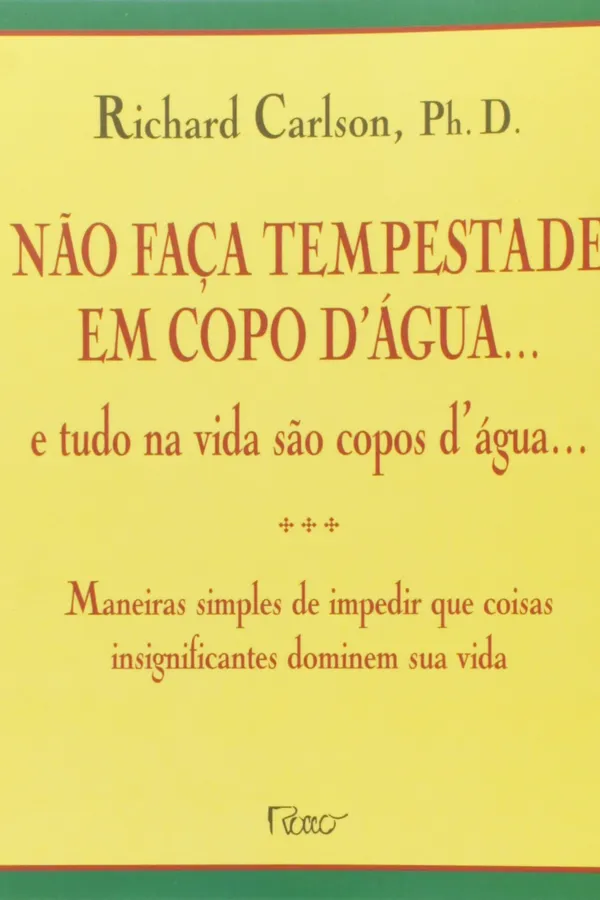 Capa de Não Faça Tempestade Copo D'Água...