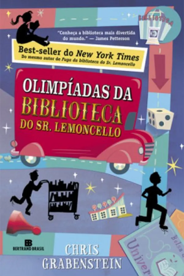 Capa de Olimpíadas da Biblioteca do Sr. Lemoncello