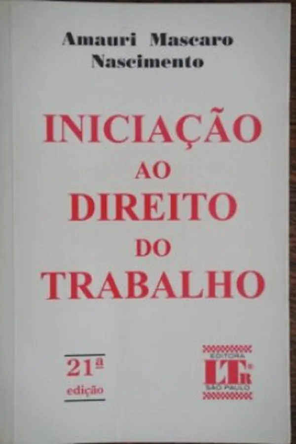 Capa de Iniciação ao Direito do Trabalho