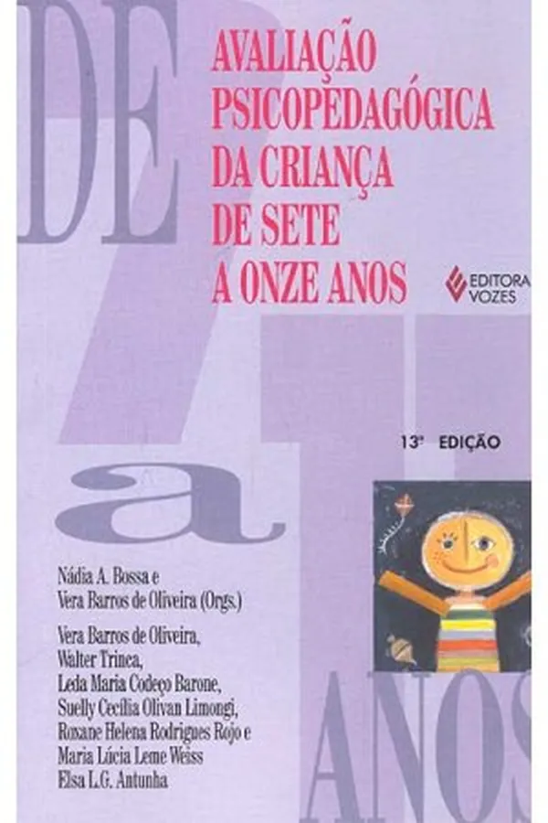 Capa de Avaliação Psicopedagógica da Criança de Sete a Onze Anos
