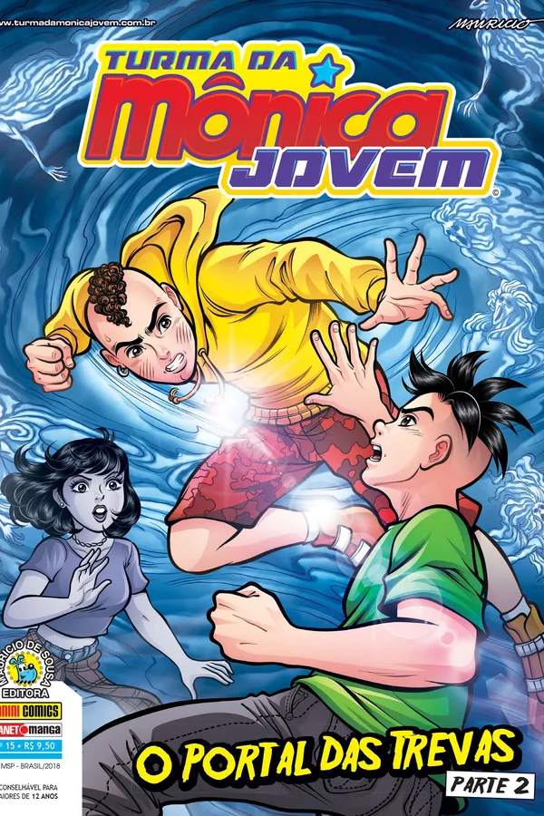 Capa de Turma da Mônica Jovem. O Portal das Trevas - Parte 2