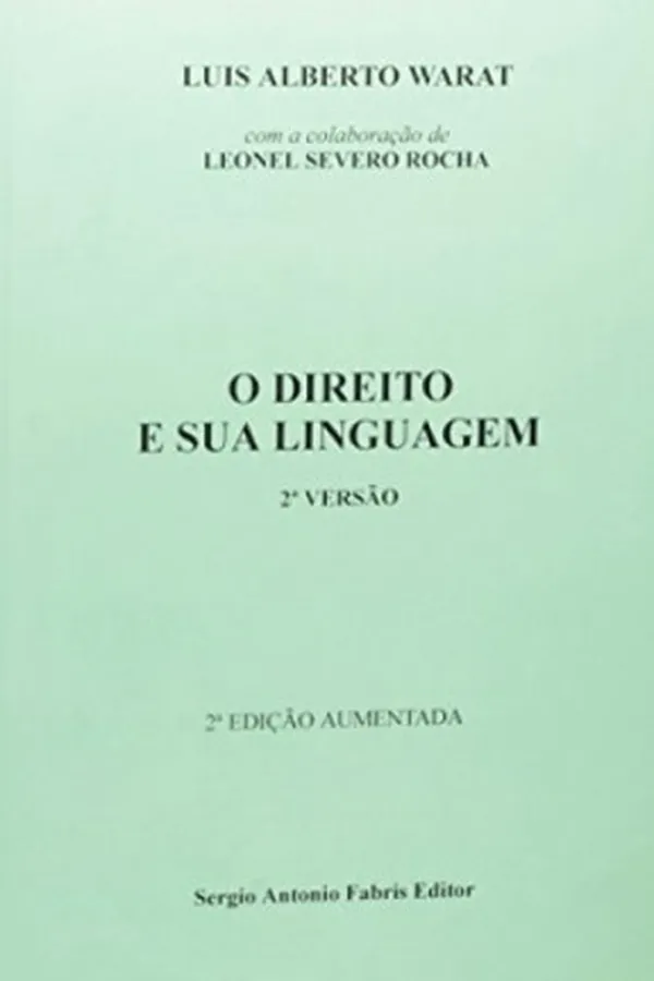 Capa de O Direito e sua Linguagem