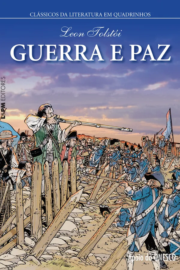 Capa de Guerra e Paz - Série Clássicos da Literatura em Quadrinhos