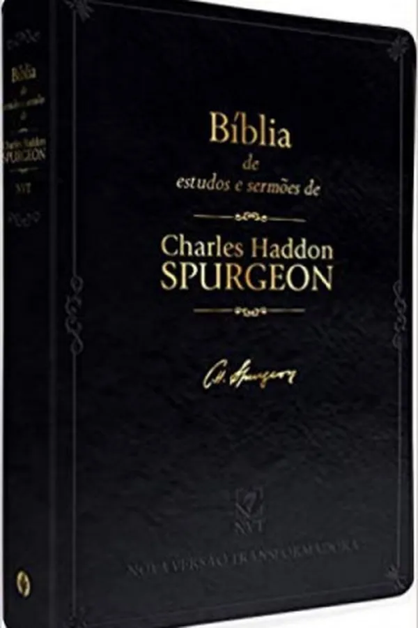 Capa de Bíblia de estudos e sermões de C. H. Spurgeon