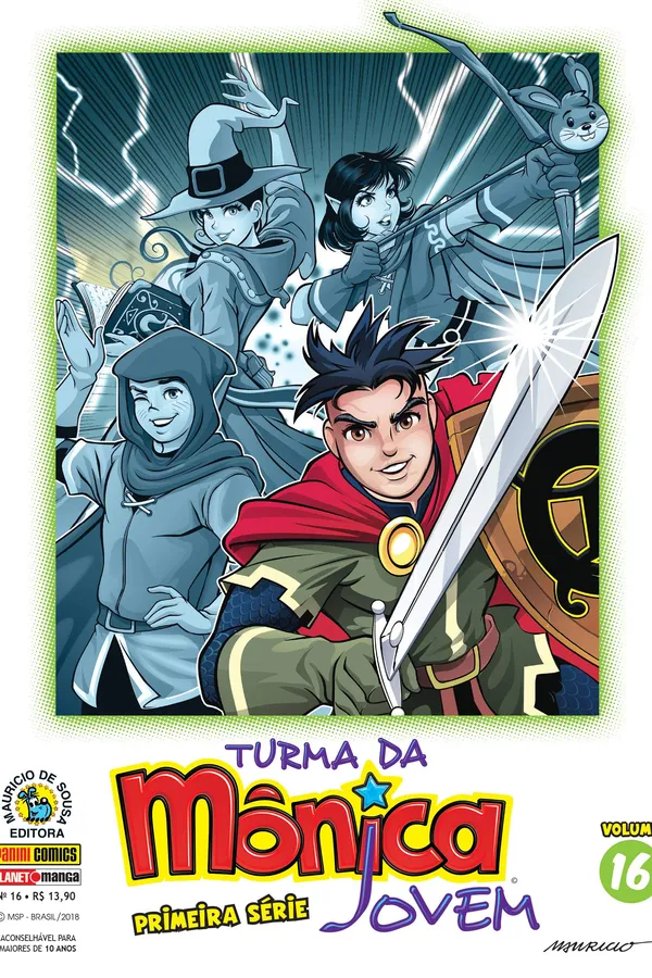 Capa de Turma da Mônica Jovem - Primeira Série - Volume 16