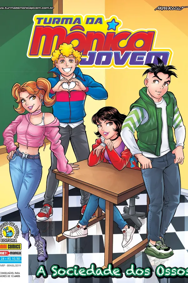 Capa de Turma da Mônica Jovem #128