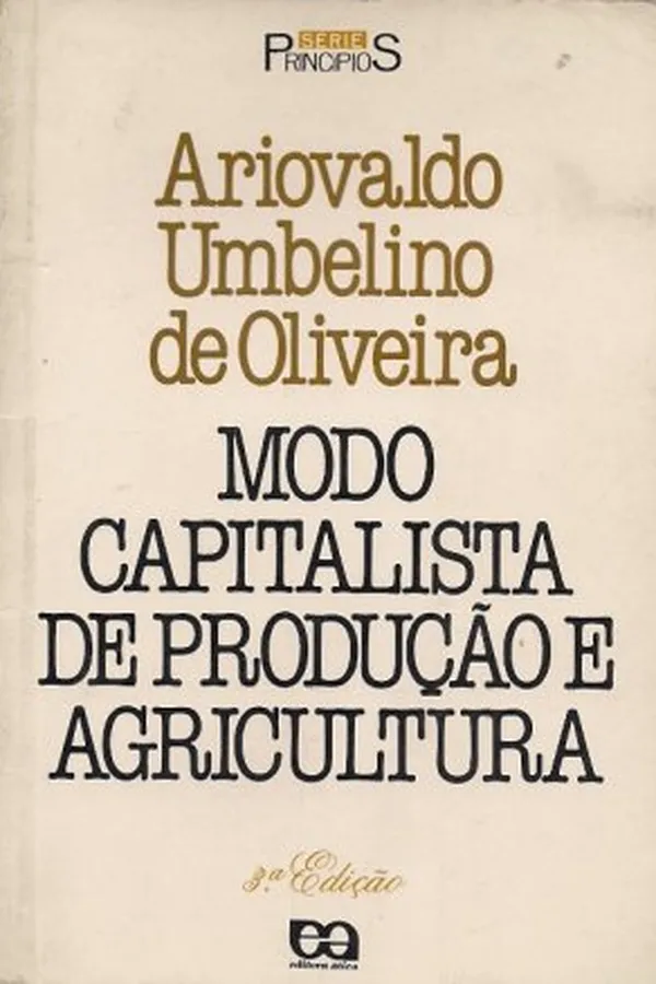 Capa de Modo capitalista de produção e agricultura
