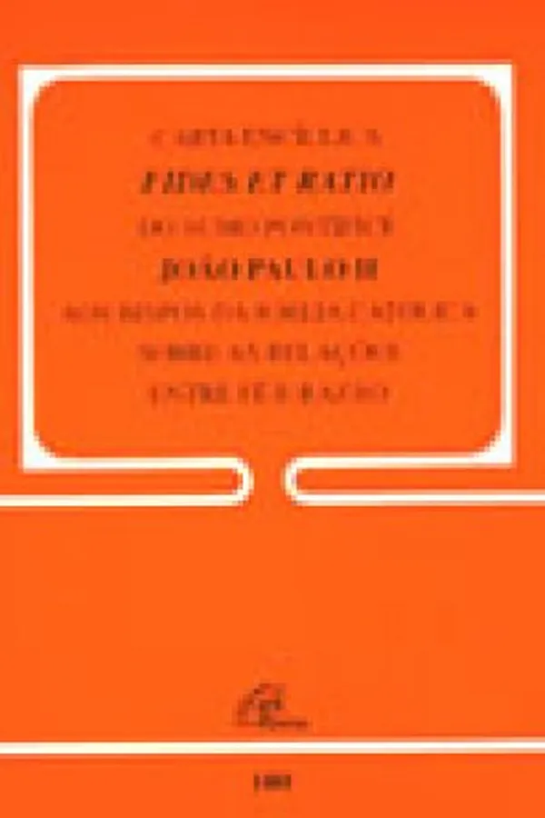 Capa de Carta Encíclica Fides Et Ratio