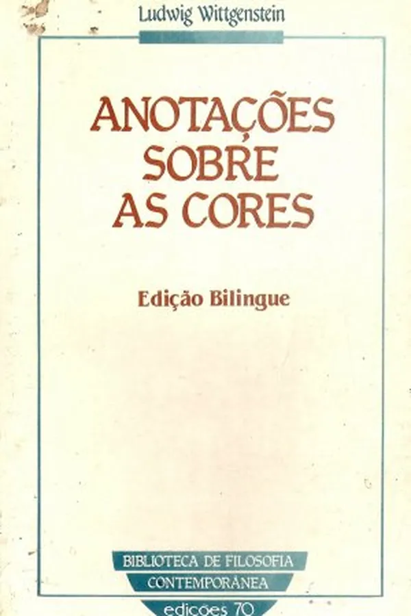 Capa de Anotações sobre as cores