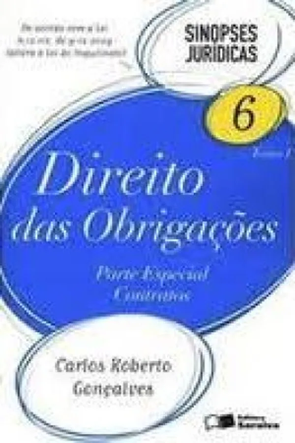 Capa de Sinopses Jurídicas: Direito das Obrigações - vol. 6 - Tomo I