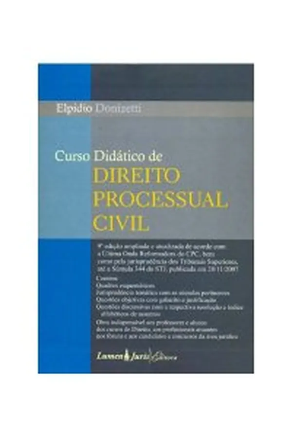 Capa de Curso Didático de Direito Processual Civil
