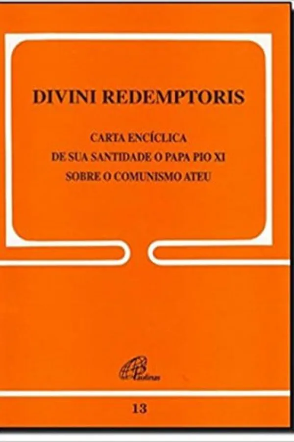 Capa de Divini Redemptoris