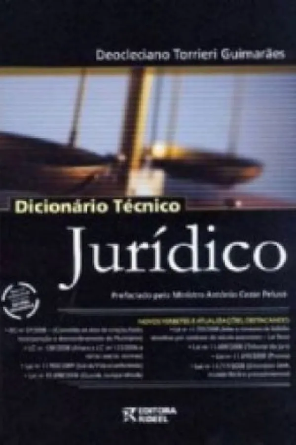 Capa de Dicionário Técnico Jurídico